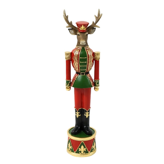 Dekor elg rød/gull 58 cm