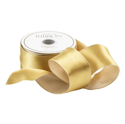Dekorbånd Gold/Ivory Satin 3,8 cm X 5,5 meter