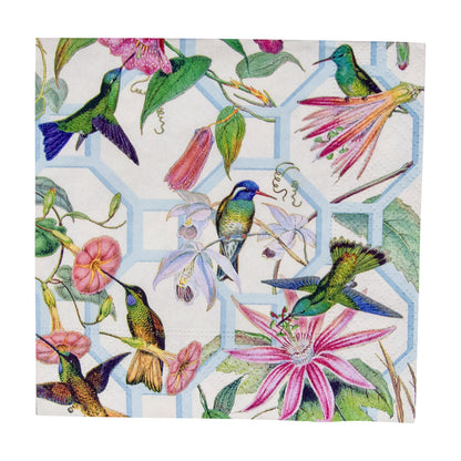 Napkin coffee Hummingbird trellis