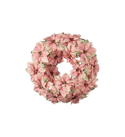 Wreath poinsettia pink 30 cm