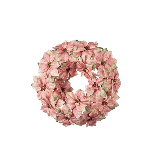 Wreath poinsettia pink 30 cm