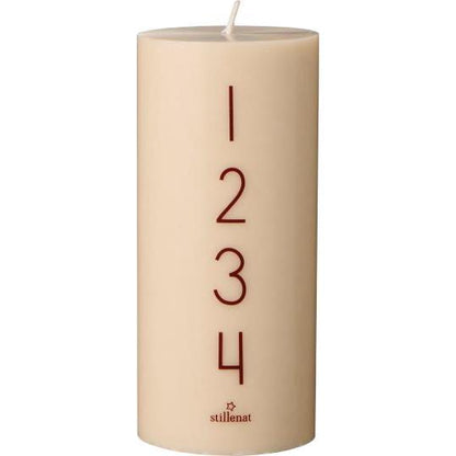 Kalenderlys 1-4 m/brune tall