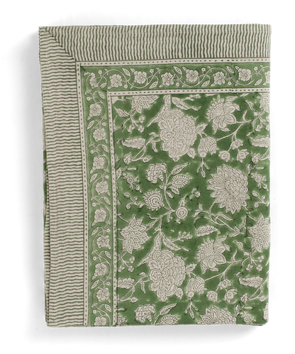 Tablecloth Indian Rose Green 150x350 cm