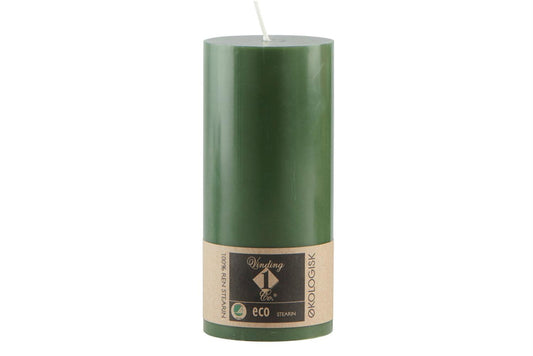 Eco pillar candle dark olive 7x10 cm