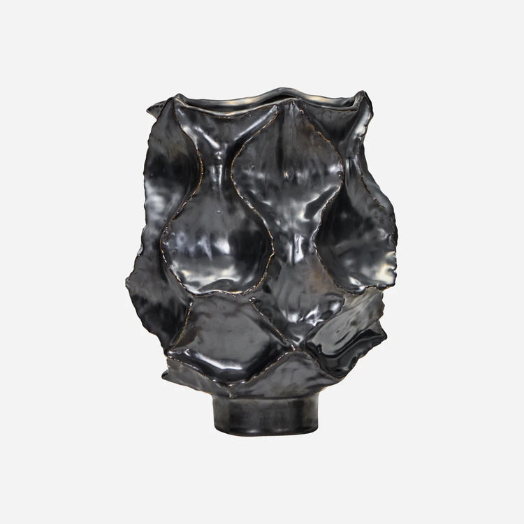 Vase Waves Antique metallic