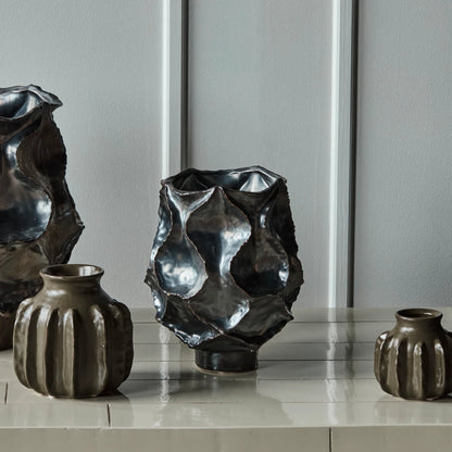 Vase Waves Antique metallic