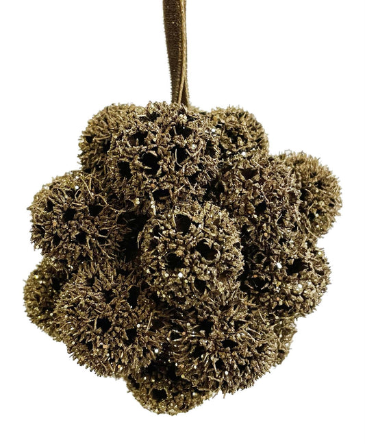 Lulu ball natural gold glitter 8 cm