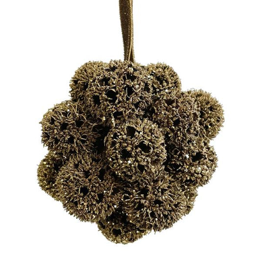 Christmas bauble Lulu glitter 8 cm