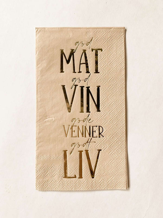 Serviett buffet "god mat, god vin"