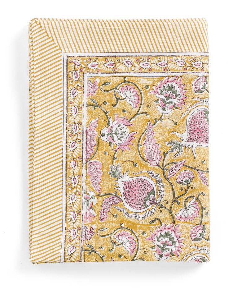 Tablecloth Pomegranate Yellow & Rose 150x350 cm