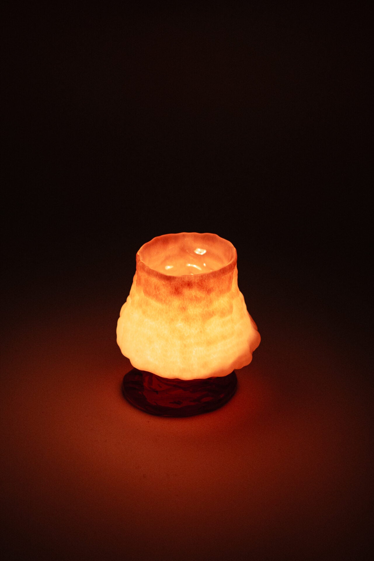 Telysholder Kiva fersken 15 cm