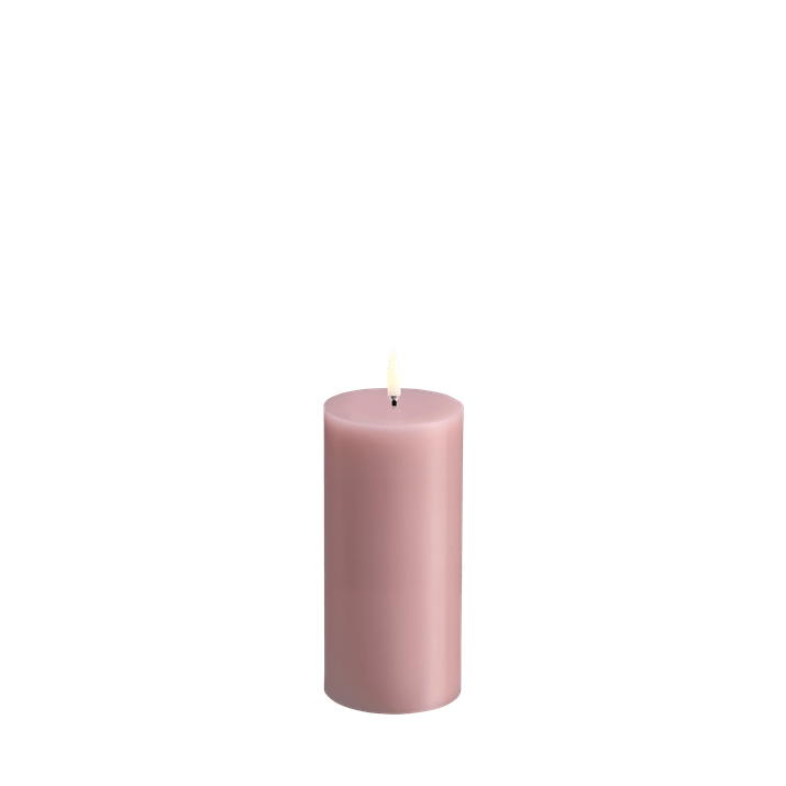LED pillar candle Rose Powder 7.8x15.2 cm