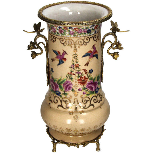 Porcelain vase peach 33 cm