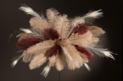 Ostrich feather wine red 30 cm