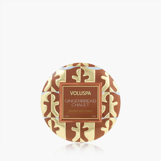 Gingerbread Chalet Mini Tin Candle 25 Timer
