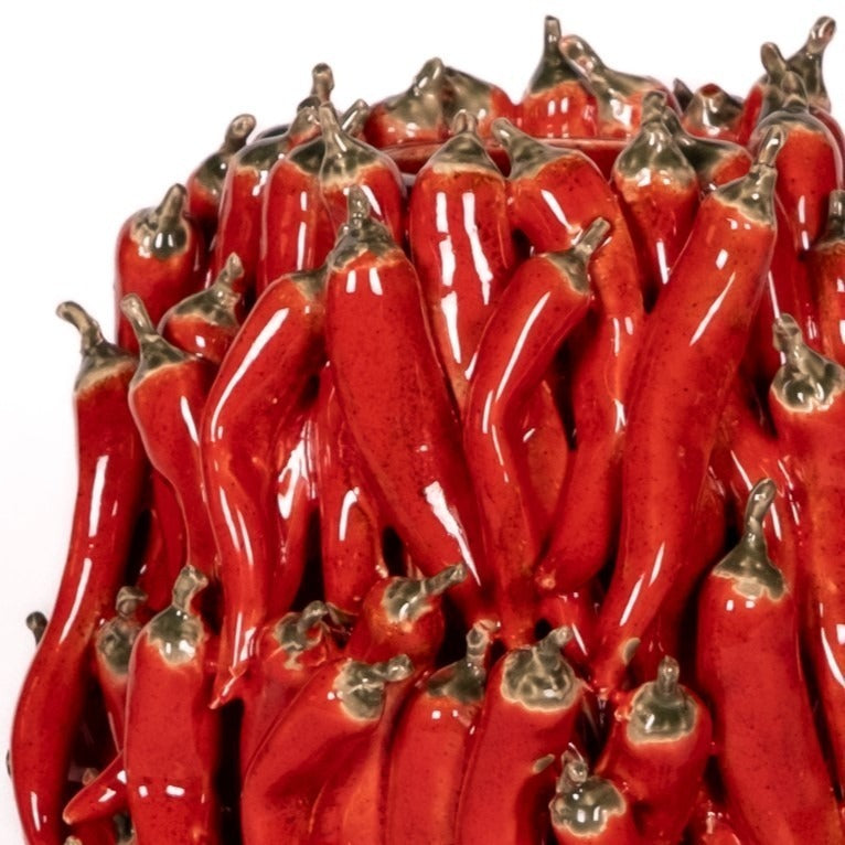 Vase with peppers red Large 27 cm