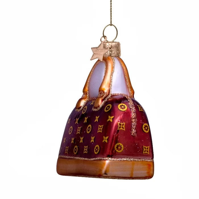 Christmas ornament brown bag 8 cm