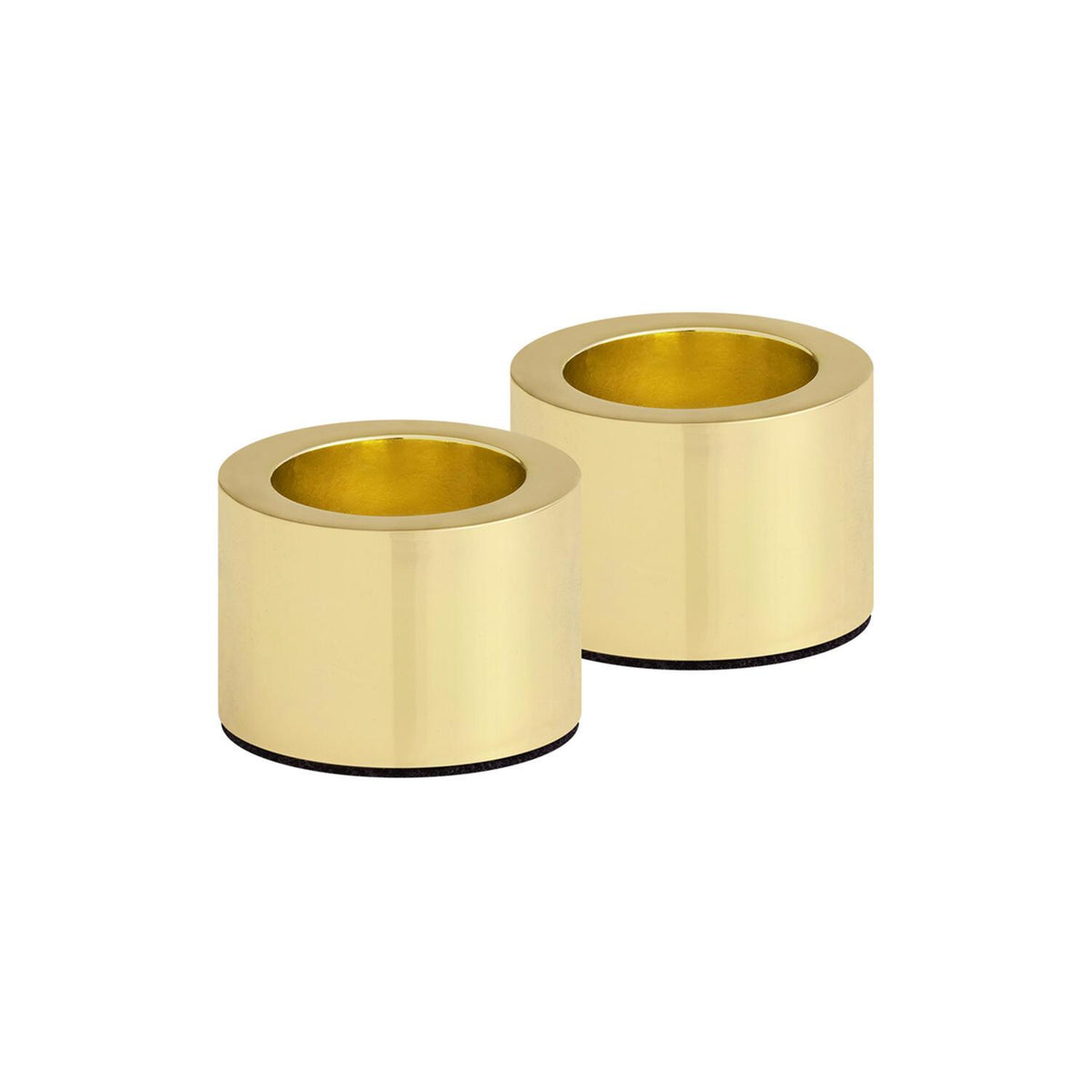 Candle Holder Light Brass S/2