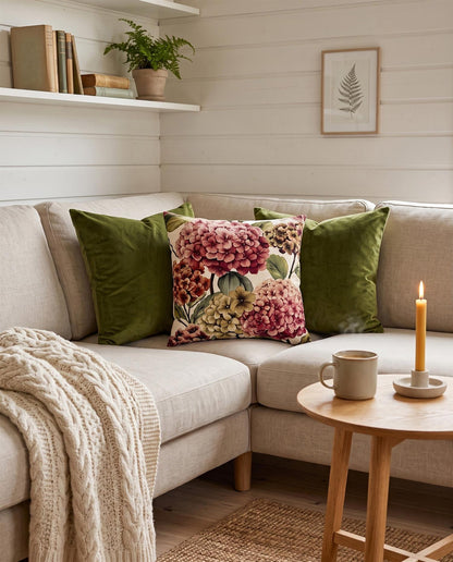 Cushion cover Hydrangea Dream pink 50x50 cm