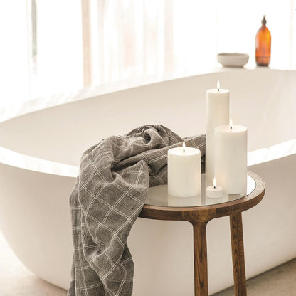LED pillar candle Nordic White 5.8x15 cm