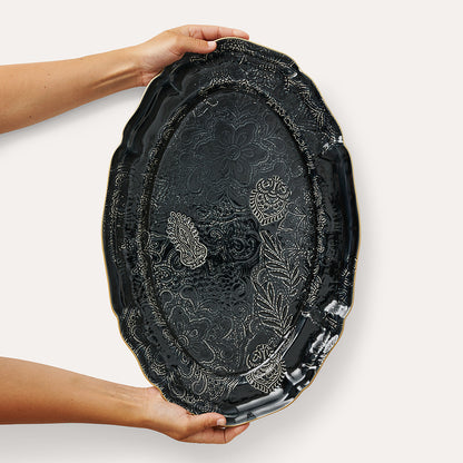 Serveringsfat ovalt 49x32 cm Thunder