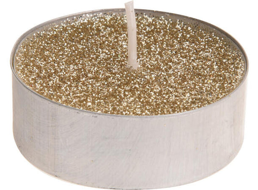 Telys gull m/glitter 8 pk