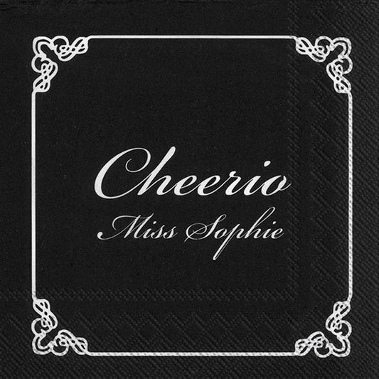 Serviett kaffe Cheerio black