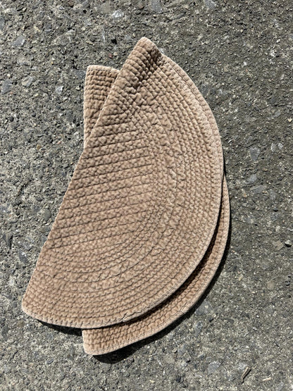 Placemat Velour round latte 40 cm