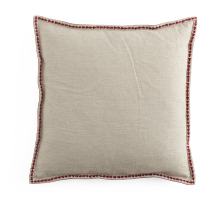 Pillowcase Velvet & Linen Embroidery Red 50x50 cm