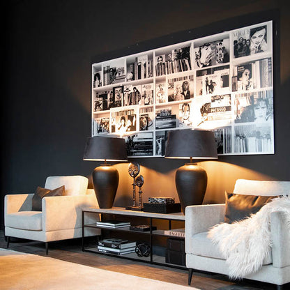 Florence bordlampe m/sort skjerm