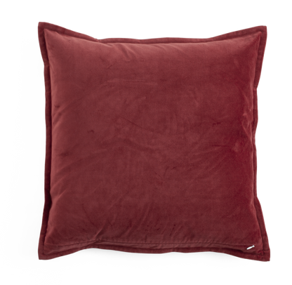 Putetrekk Velvet & Linen Embroidery Red 50x50 cm