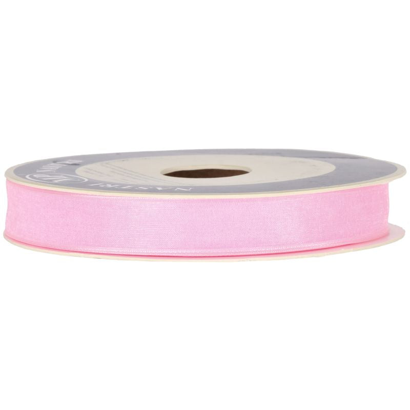 Organza ribbon light pink 15 mm