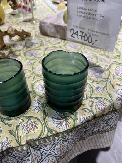 Tealight holder green 9 cm