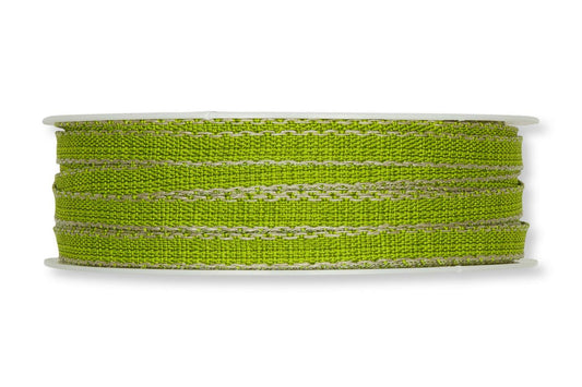 Decorative ribbon green 7 mm