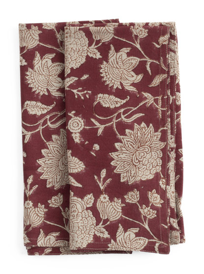 Serviett Indian Rose Red S/2