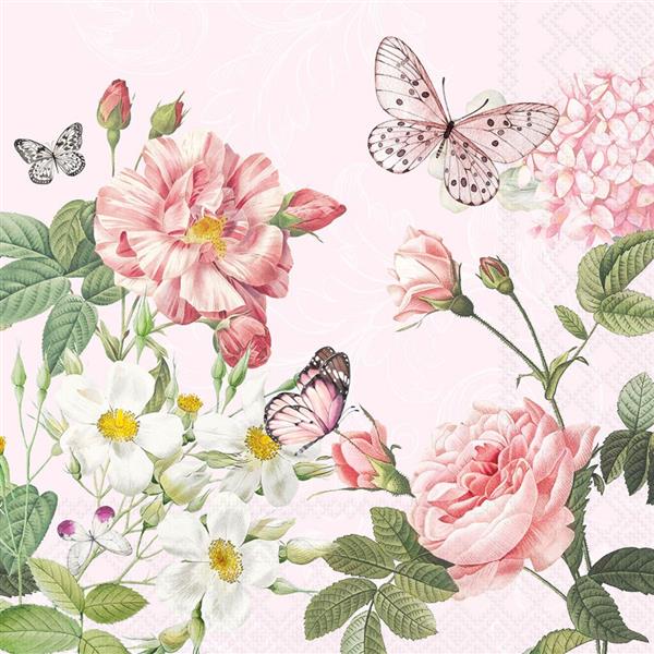 Serviett kaffe Amelia pink