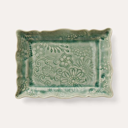 Asjett 19x13 cm Antique