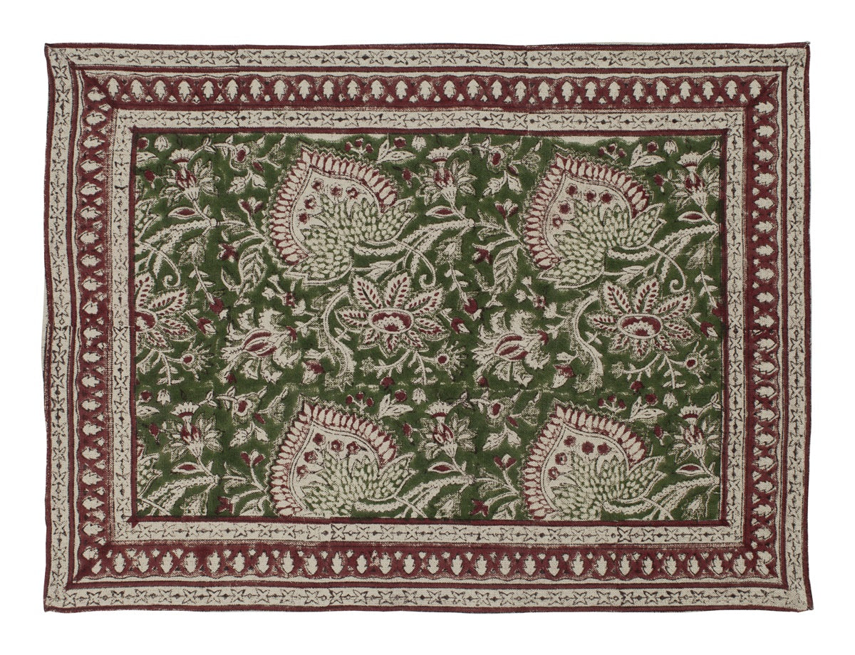 Placemat Oriental green