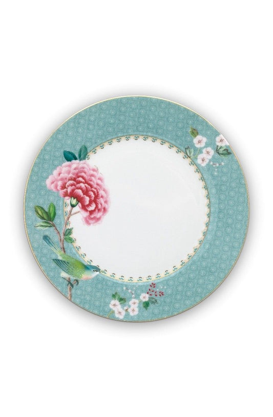Blushing Birds Blue tallerken 21 cm