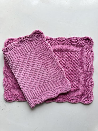 Placemat velour Rosy pink