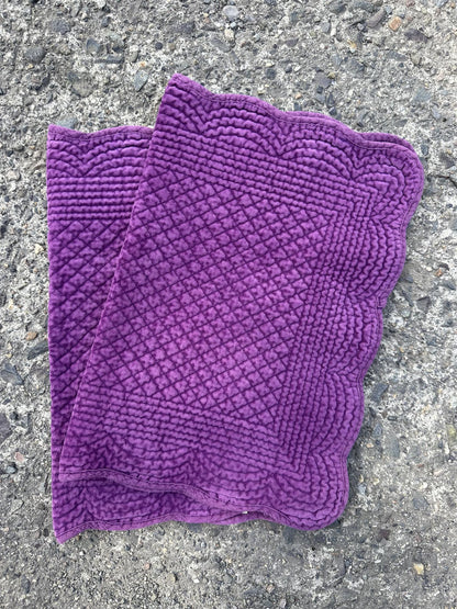 Spisebrikke velour Plum