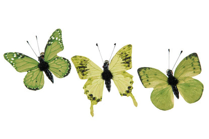 Sommerfugl grønn 5 cm