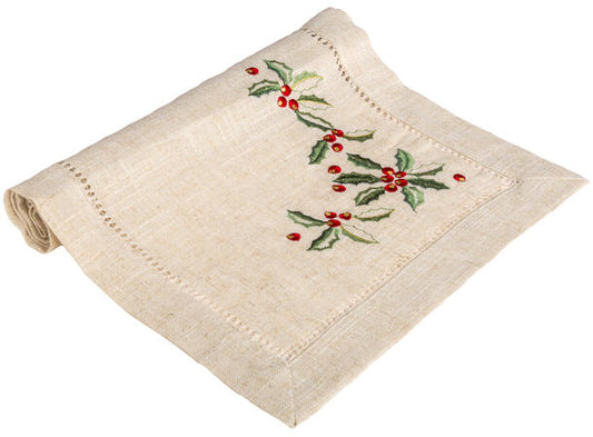 Løper lin m/kristorn 33x100 cm