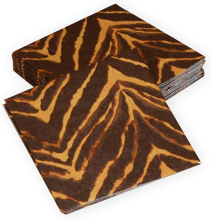 Serviett lunch wild kingdom brown