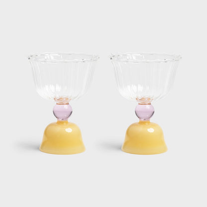 Glass Tulip Caramel 20 ml Set of 2