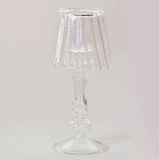 Tea light holder glass lampshade 17 cm