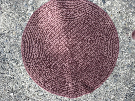 Spisebrikke rund velour Dark chocolate 40 cm