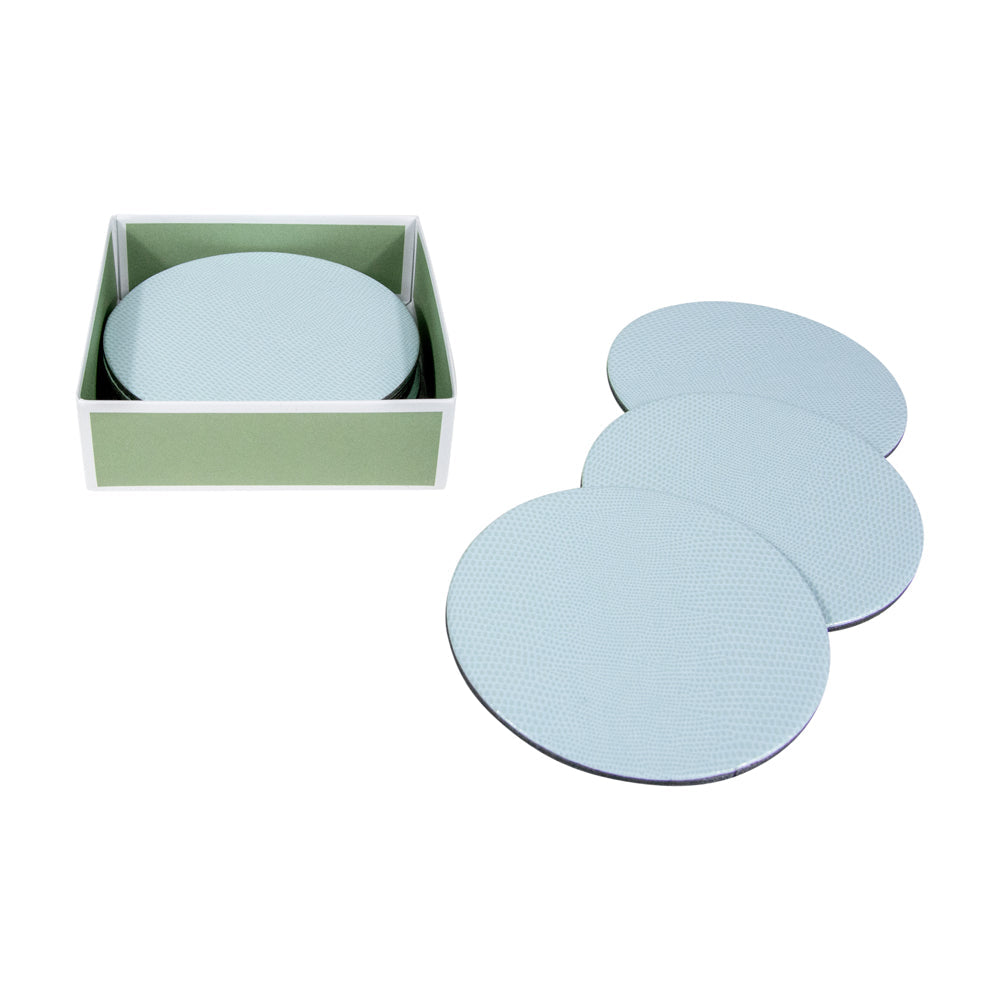 Coaster Lizard Soft Aqua 8 pcs