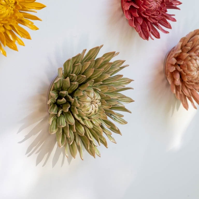 Keramikk blomst håndlaget stor 22 cm
