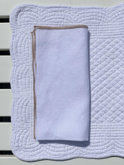 Spisebrikke bomull Pure white